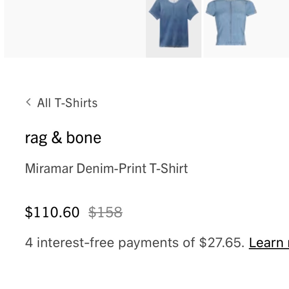 Rag and bone Miramar tshirt - Picture 3 of 3
